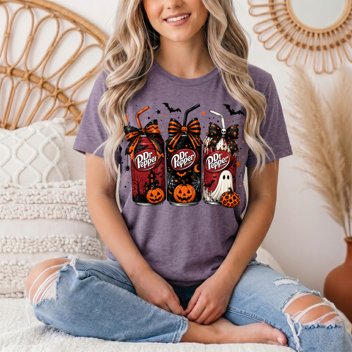 Dr P Halloween Bows & Ghost Graphic Tee