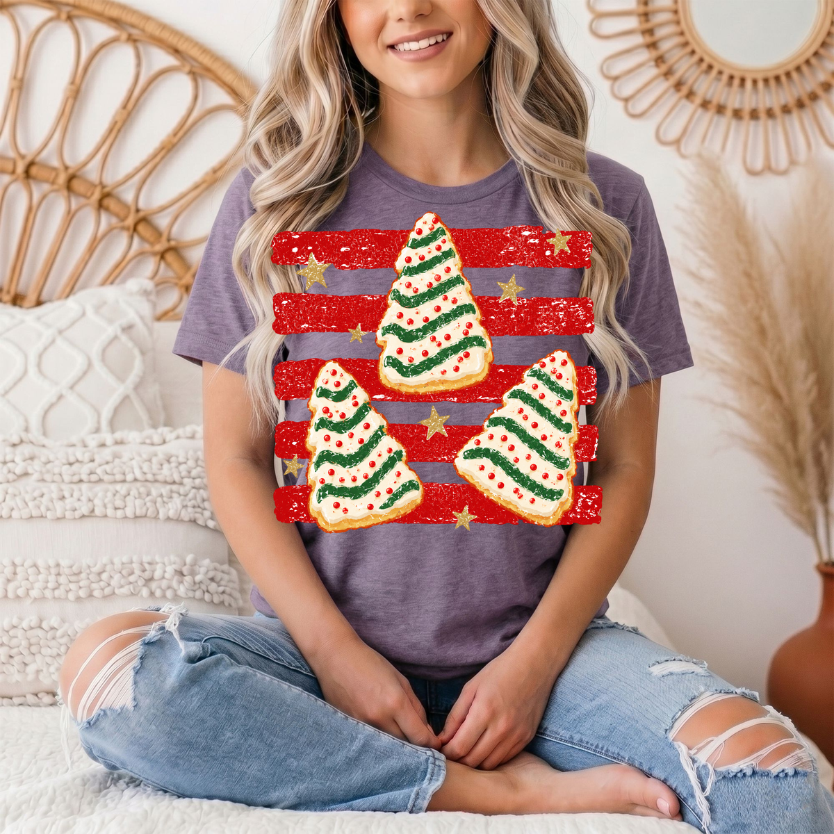 Christmas Tree Snack Cake Graphic Tee