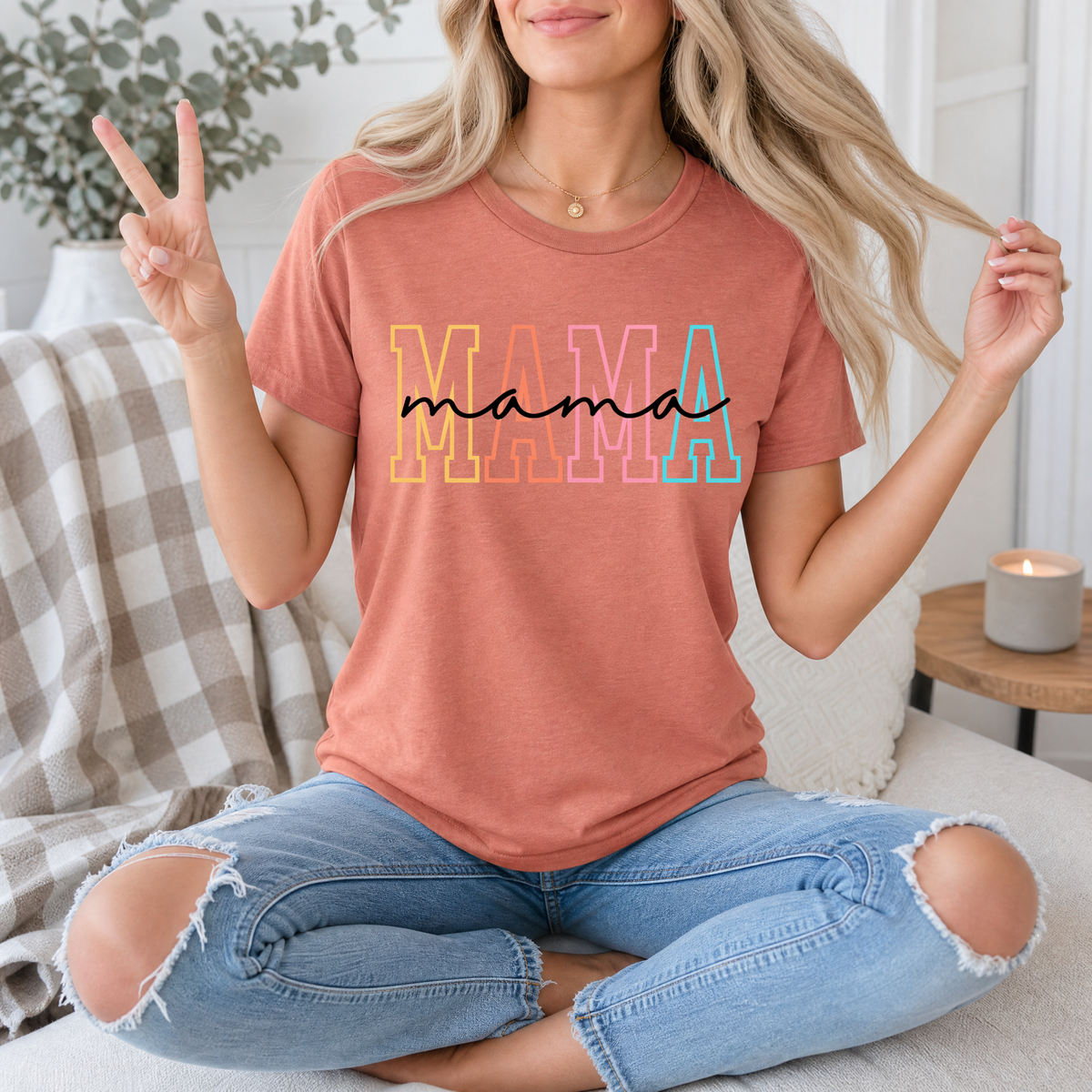 Neon Mama Outline & Script Graphic Tee