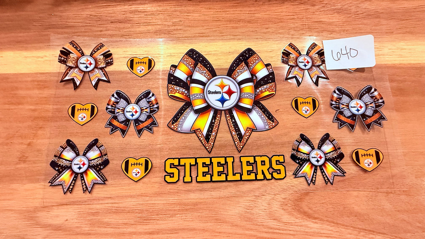 #640 Steelers Football Bow