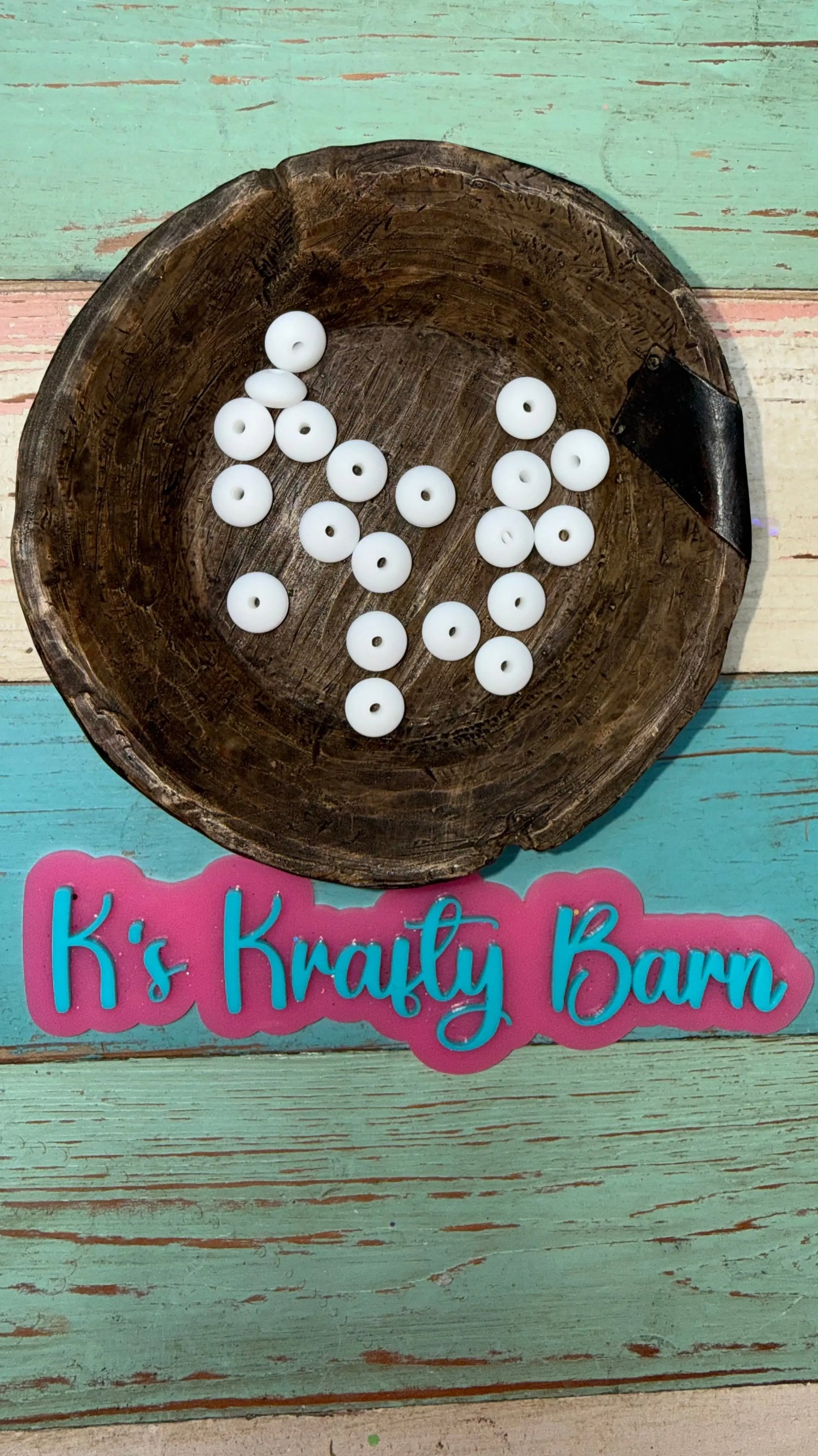 12mm Silicone Lentil spacers for beadable items-20pk K's Krafty Barn