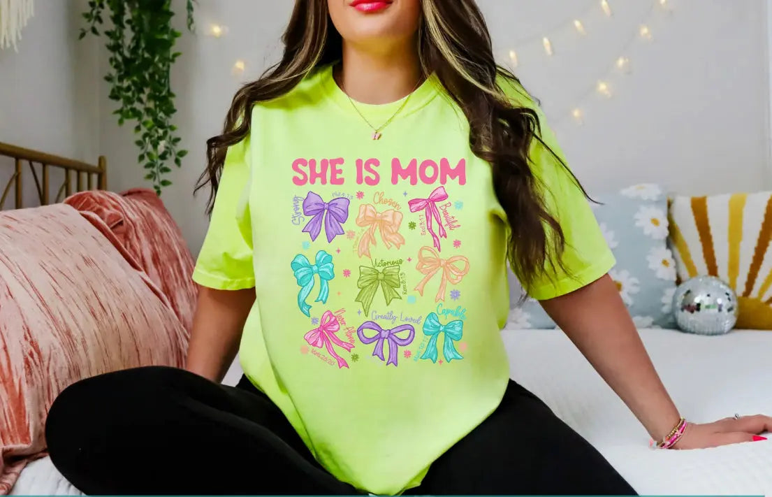 She Is Mom Bows K's Crafty Vibes Co.