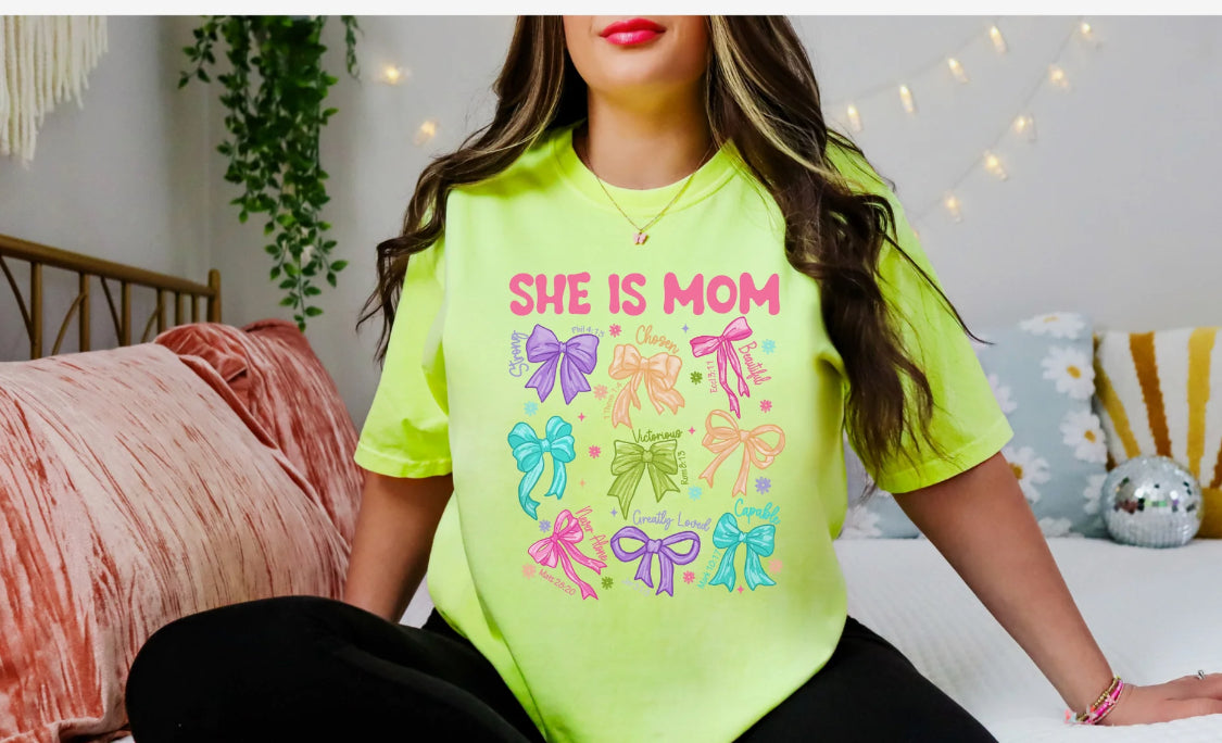 She Is Mom Bows