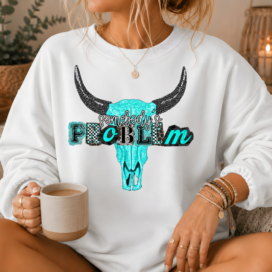 Somebody's Problem Longhorn Crewneck Sweatshirt