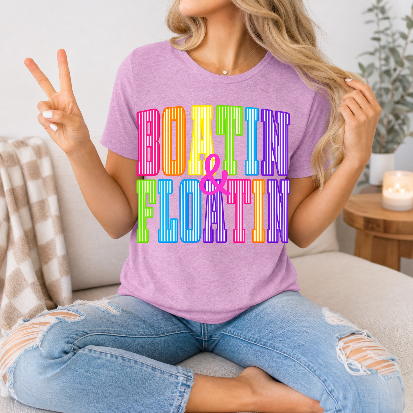 Boatin & Floatin Premium Graphic Tee