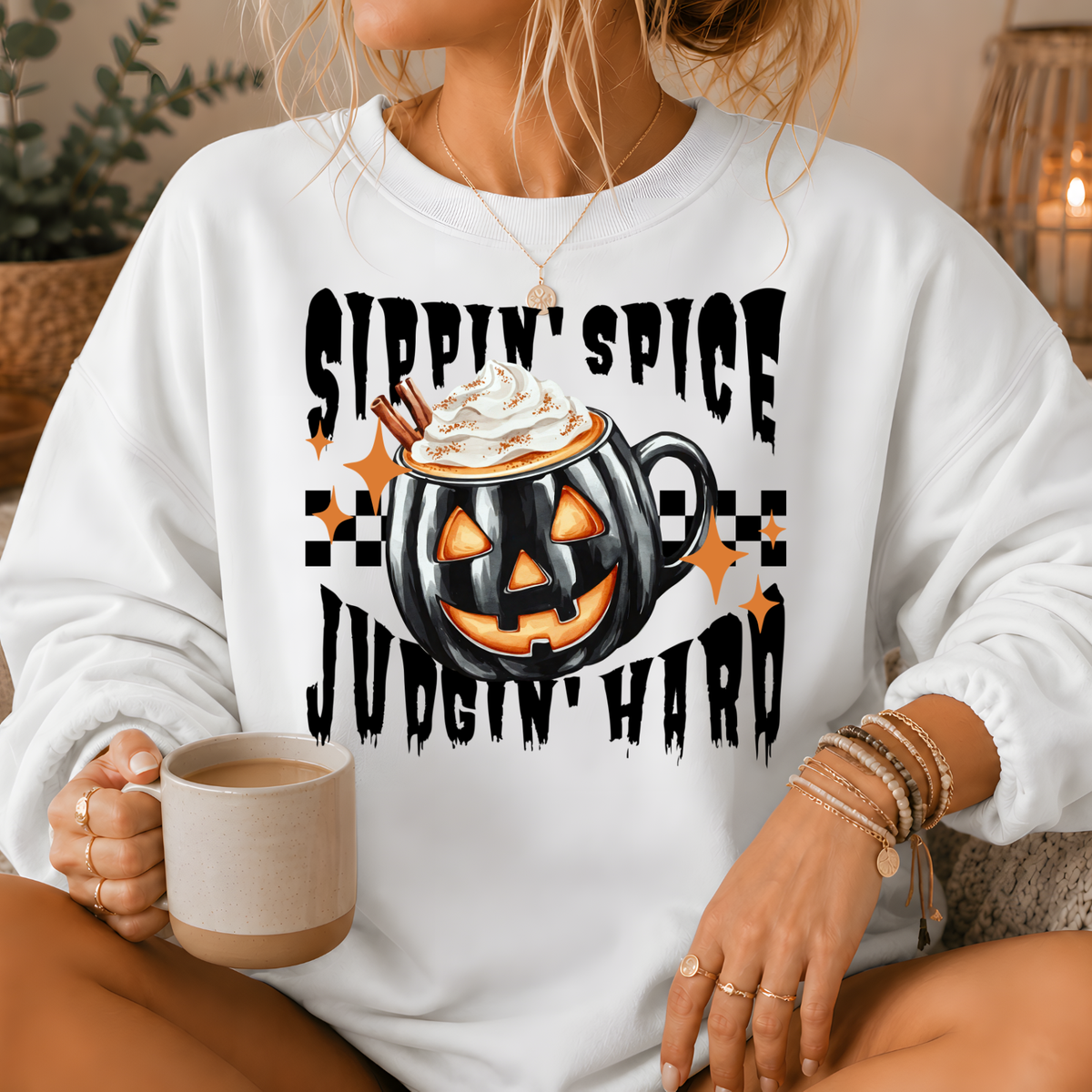 Sippin' Spice Premium Crewneck Sweatshirt