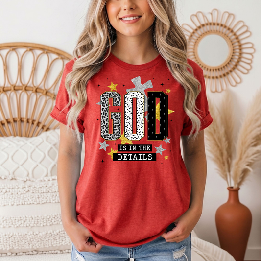 God Is in the Details Christian Graphic Tee