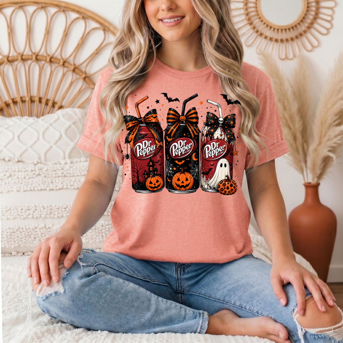 Dr P Halloween Bows & Ghost Graphic Tee