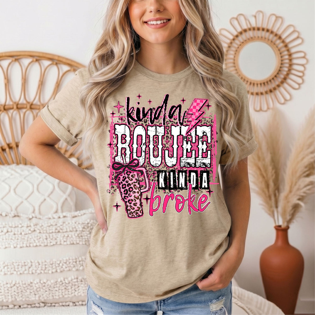 Kinda Boujee Kinda Broke Graphic Tee