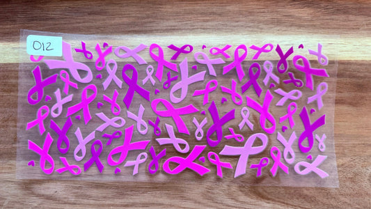 #12 Breast Cancer Ribbons K's Krafty Barn