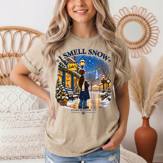 I Smell Snow Graphic Tee – Stars Hollow Winter Scene