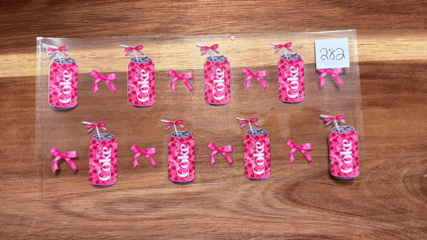 #282 Diet Coke with pink bows K's Krafty Barn