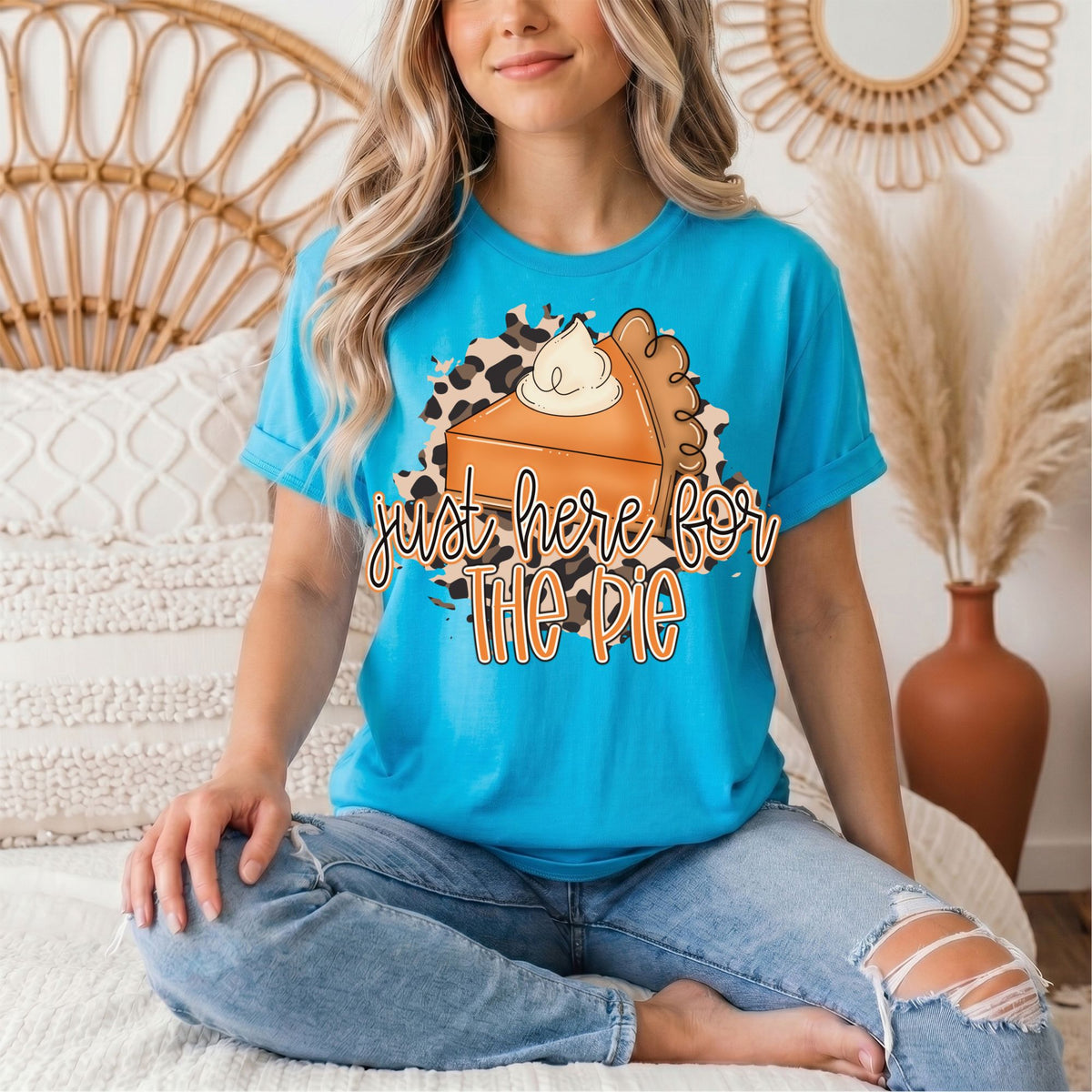 Just Here for the Pie Thanksgiving Graphic Tee