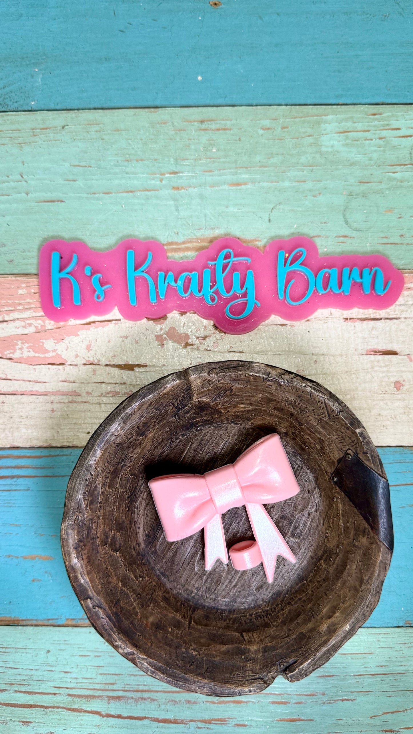 Wholesale Silicone Focal Bead- Light pink Opal Straw charm or focal