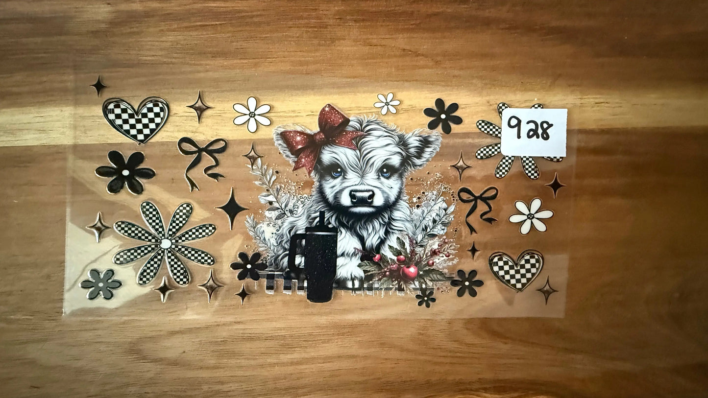 #928 Cute Cow with Cup K's Krafty Barn