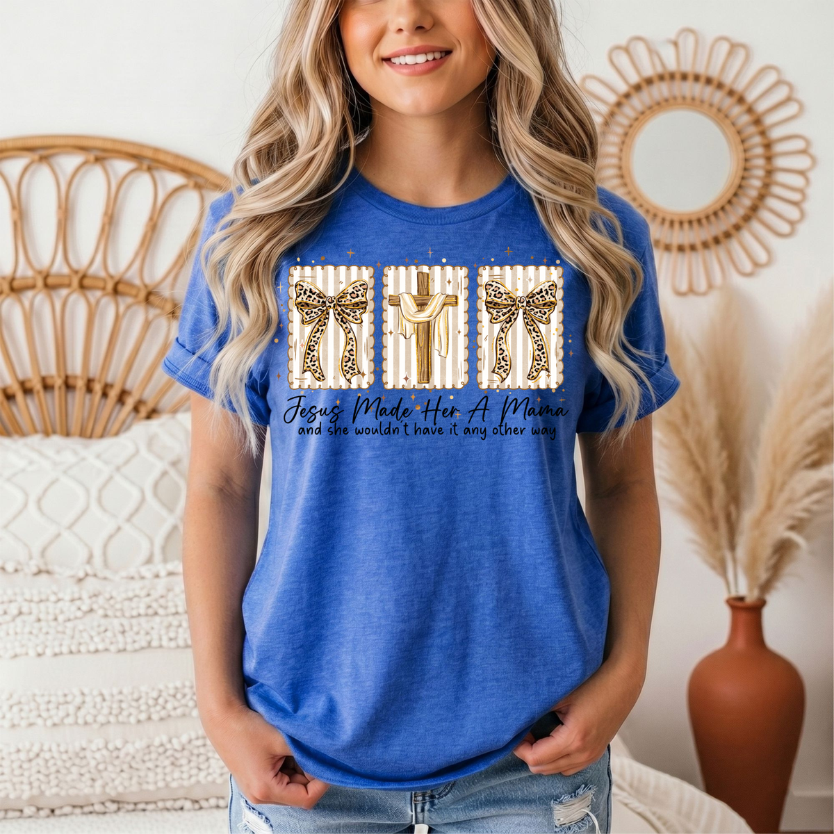 Jesus Made Her a Mama Christian Graphic Tee