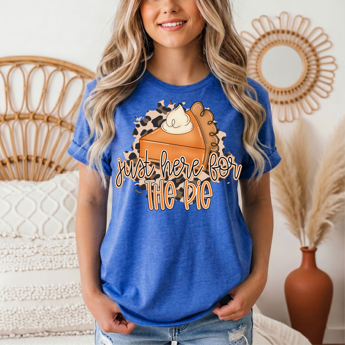 Just Here for the Pie Pumpkin Pie Graphic Tee