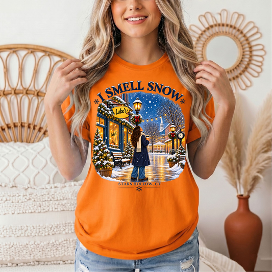 I Smell Snow Graphic Tee – Stars Hollow Winter Scene