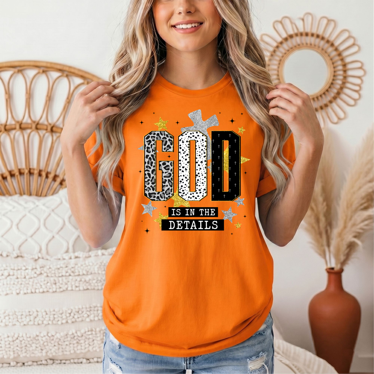 God Is in the Details Christian Graphic Tee
