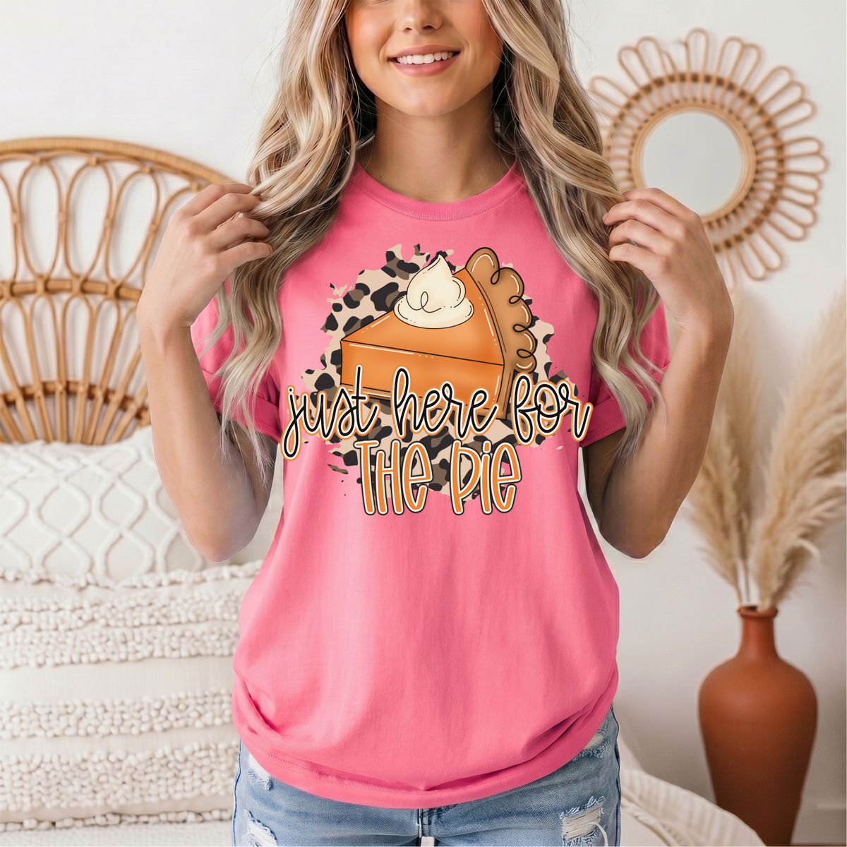 Just Here for the Pie Pumpkin Pie Graphic Tee