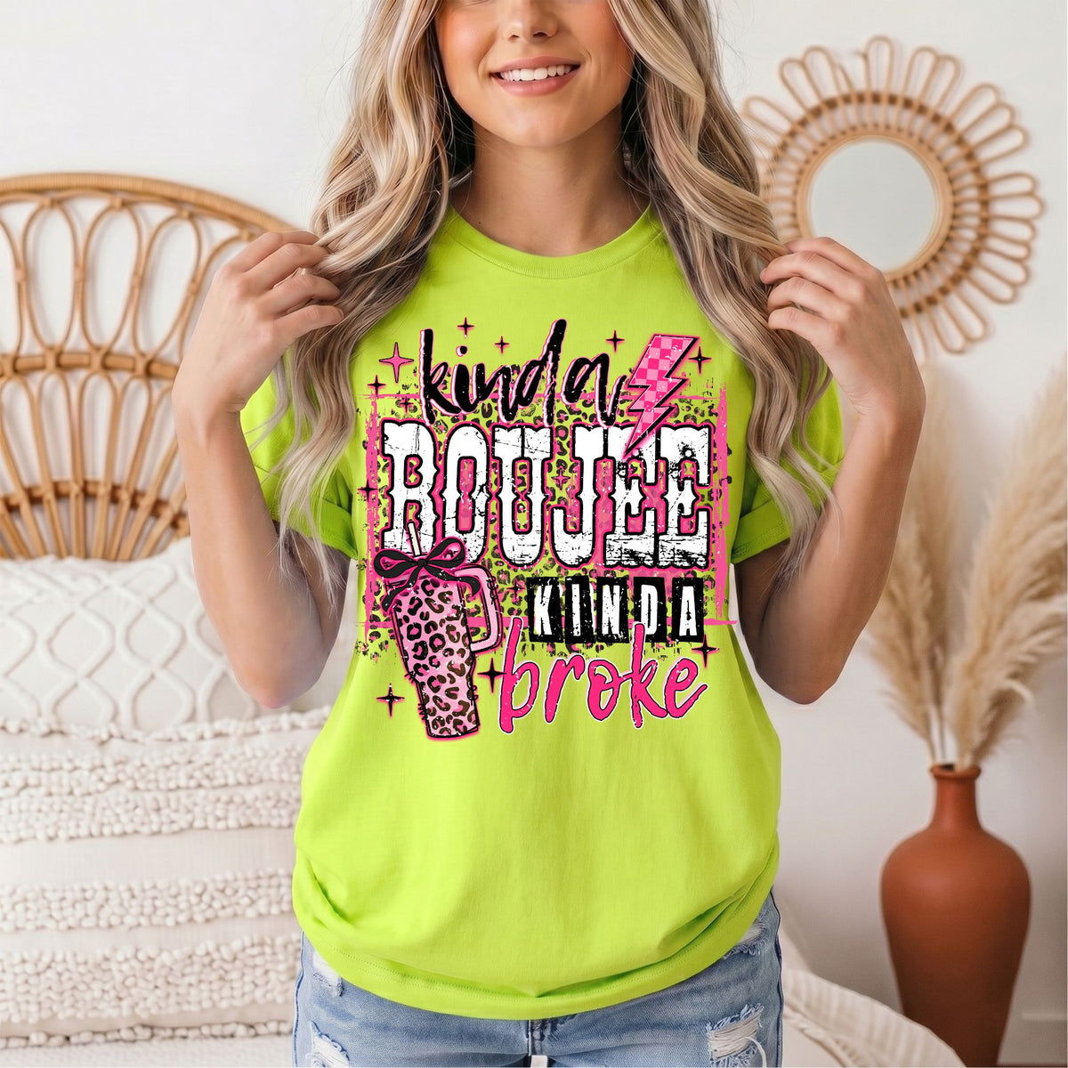 Kinda Boujee Kinda Broke Graphic Tee