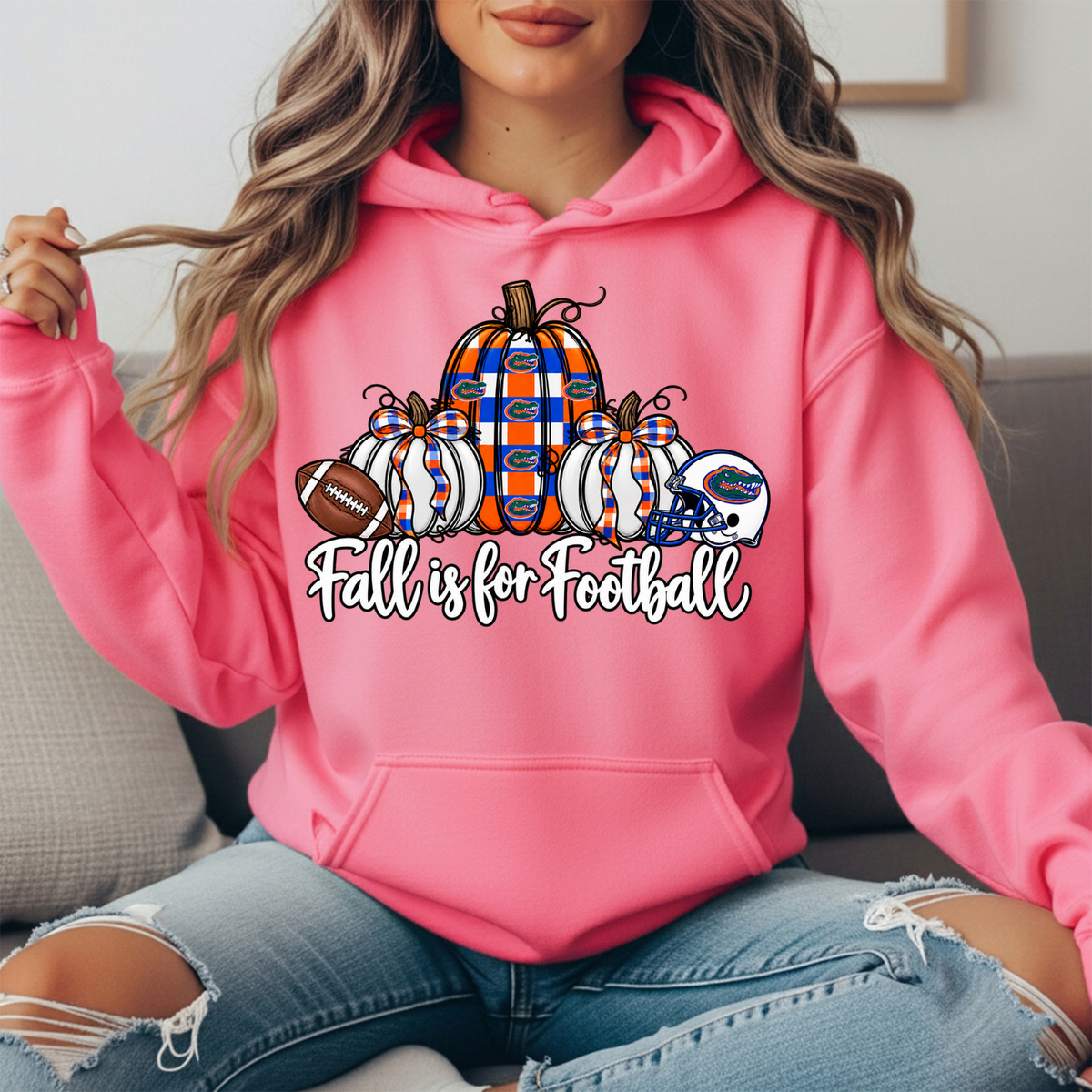 Florida Gators Fall Is for Football Pumpkin Graphic Hoodie