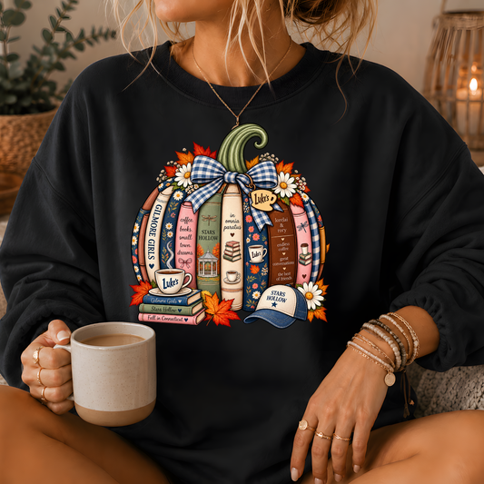 Gilmore Girls Inspired Bookish Pumpkin Crewneck Sweatshirt