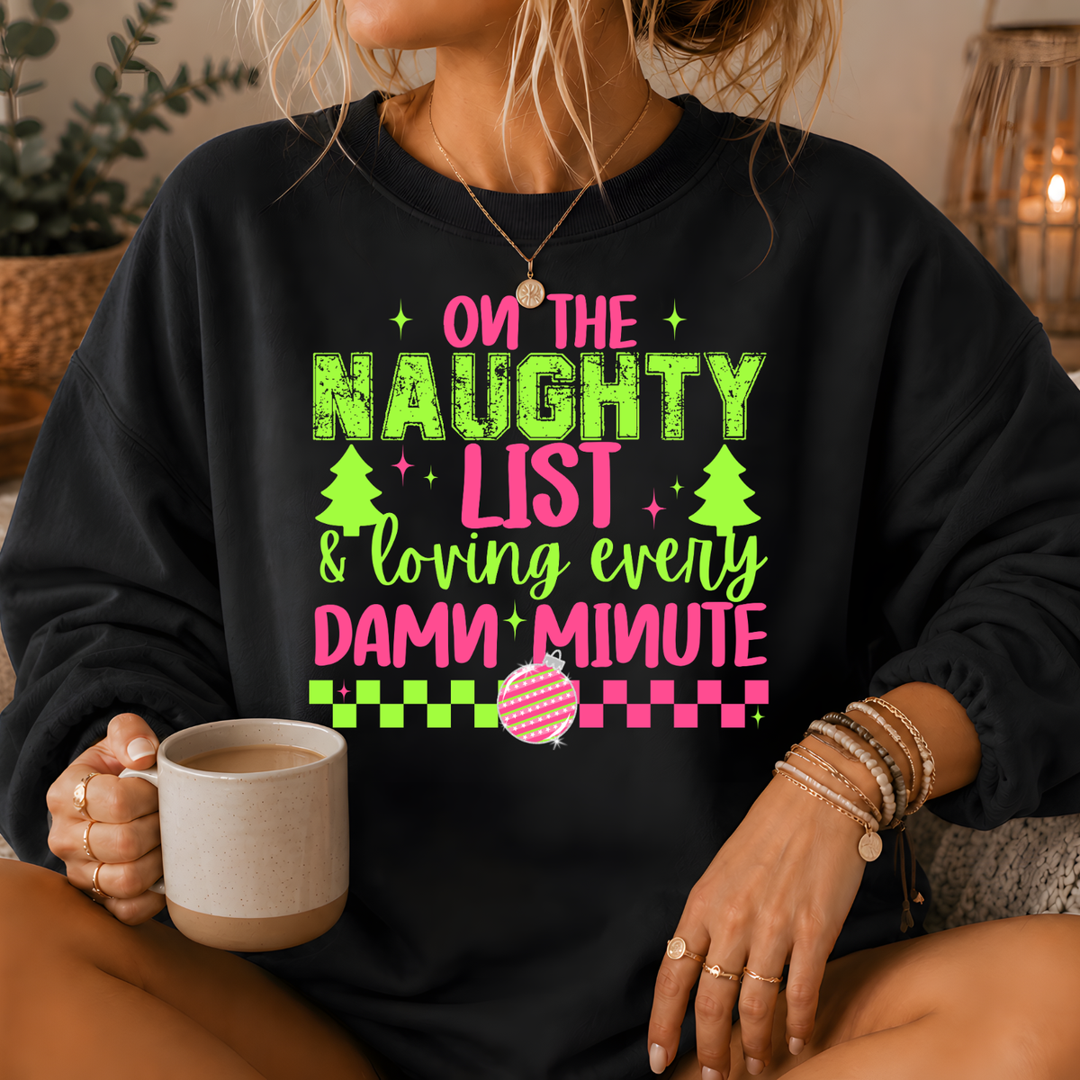 Naughty List Premium Crewneck Sweatshirt