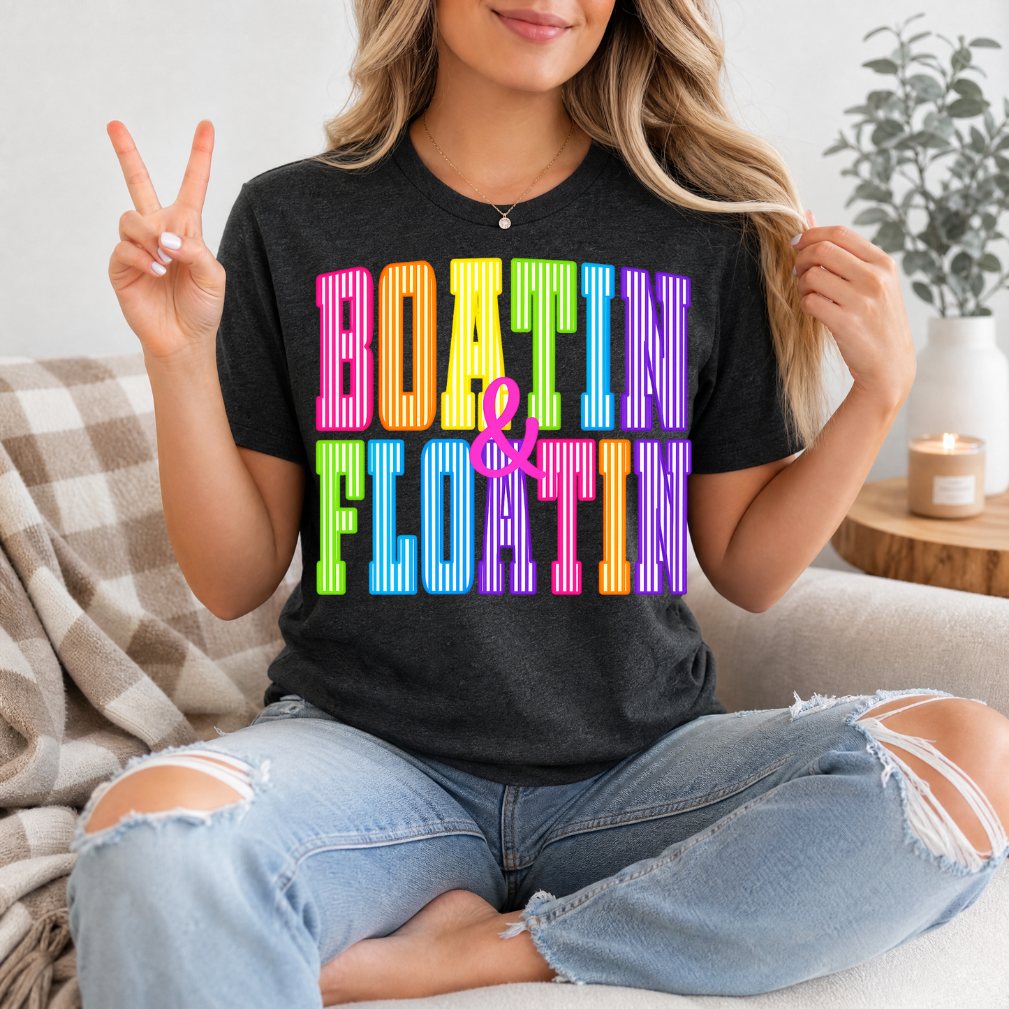 Boatin & Floatin Premium Graphic Tee