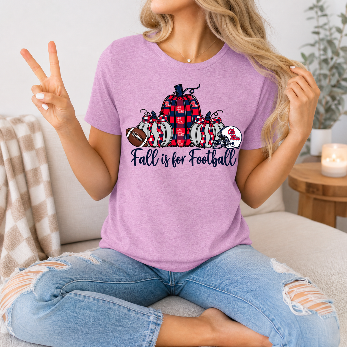 Fall Is For Football - Mississippi Premium Graphic Tee