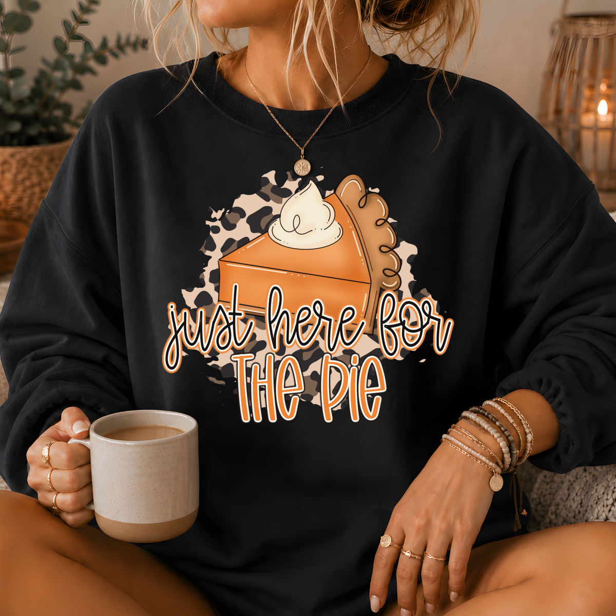 Just Here for the Pie Crewneck Sweatshirt