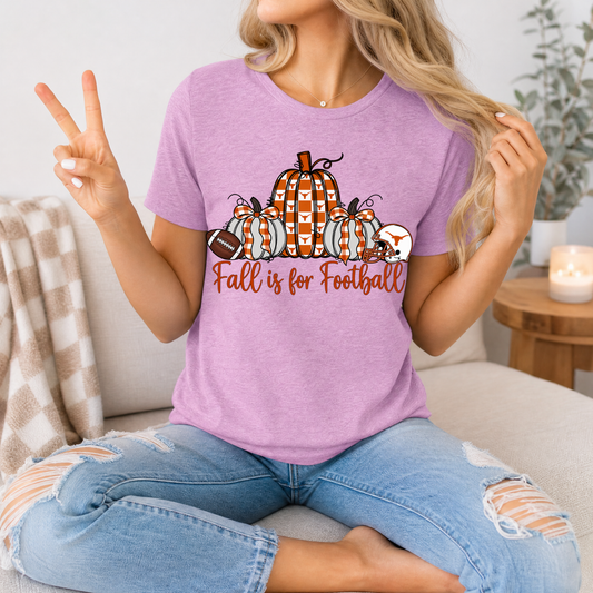 Fall Is For Football - Texas Premium Graphic Tee