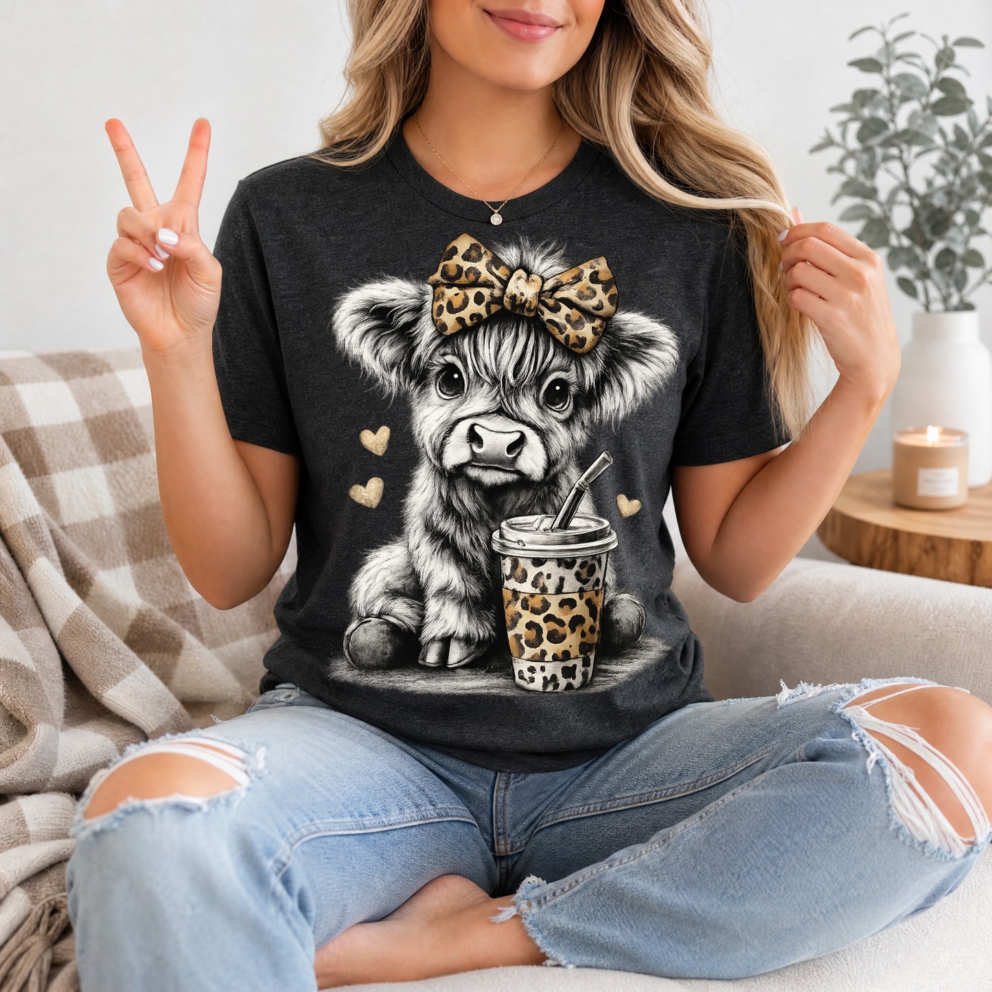 Leopard Highland Premium Graphic Tee