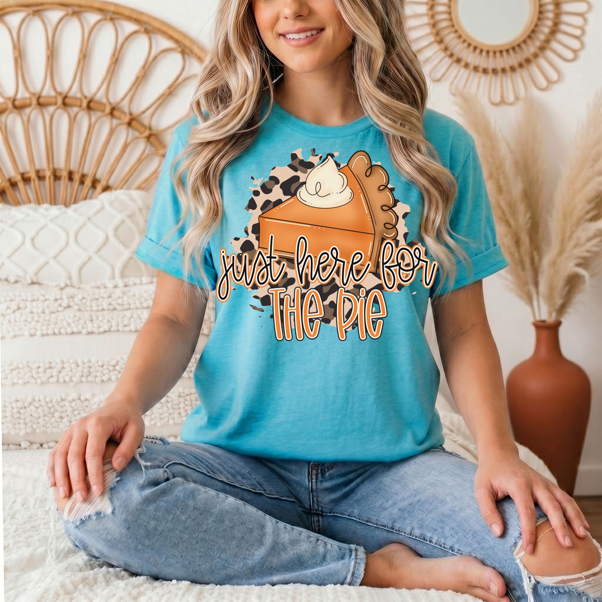 Just Here for the Pie Pumpkin Pie Graphic Tee