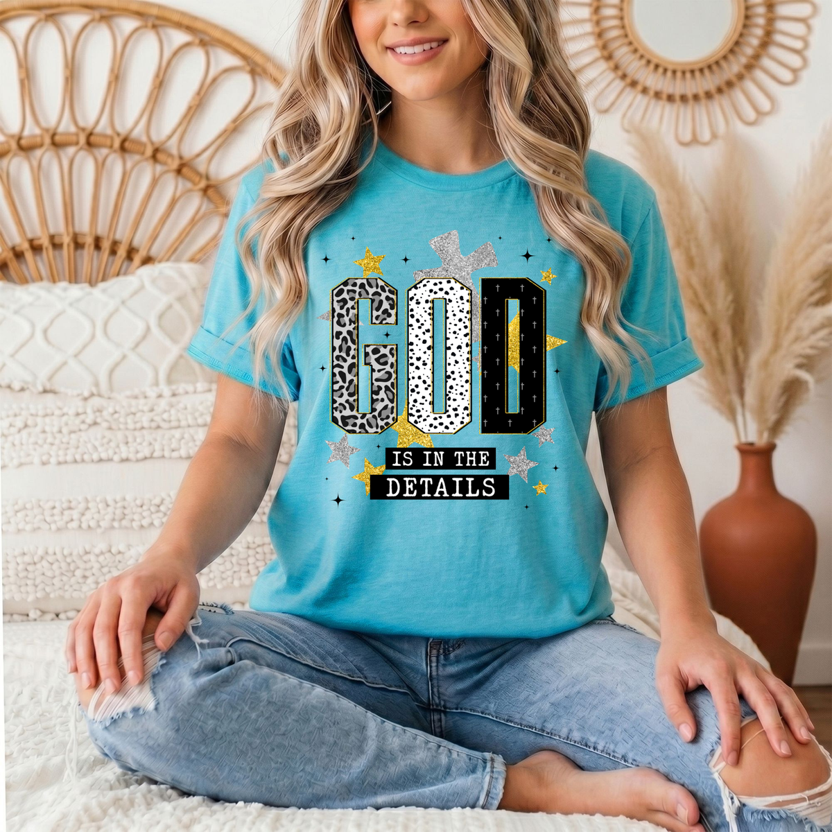 God Is in the Details Christian Graphic Tee