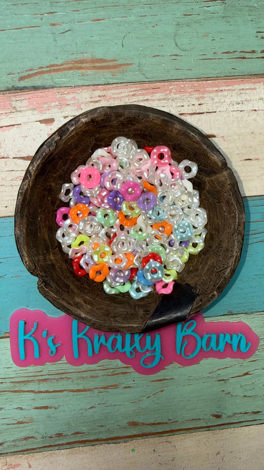 14mm Wavy Spacers for beadable items- 50 pack RANDOM MIX K's Krafty Barn