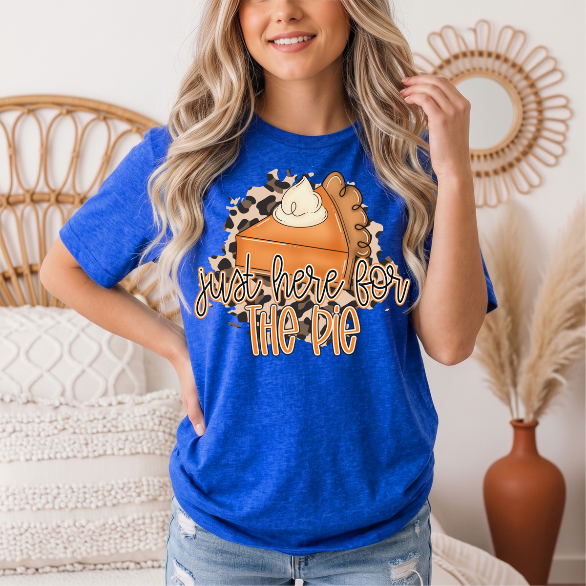 Just Here for the Pie Pumpkin Pie Graphic Tee