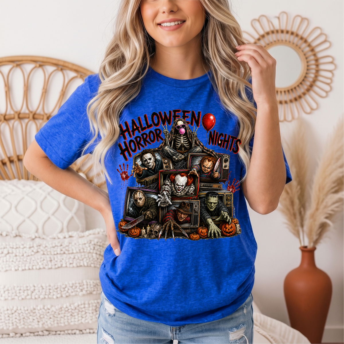 Halloween Horror Nights Vintage TV Graphic Tee