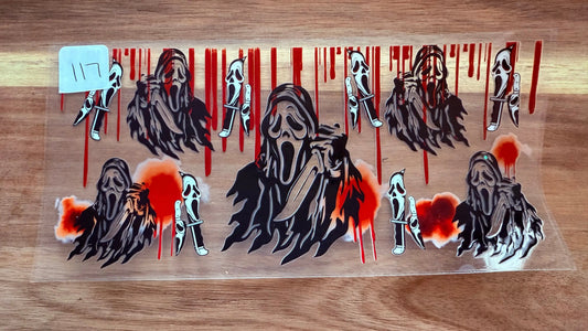 #117 Scream with blood splatter K's Krafty Barn
