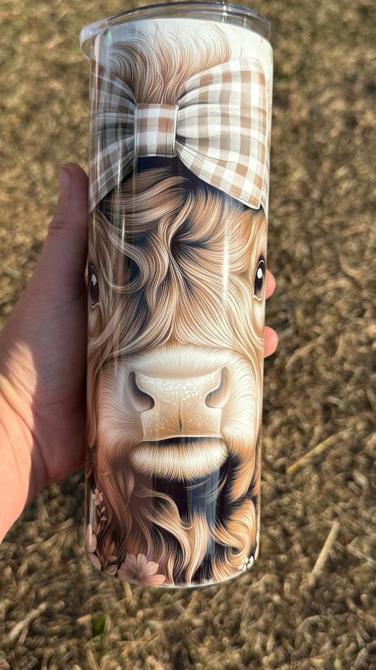 Cute highland- 20oz insulated K's Krafty Barn