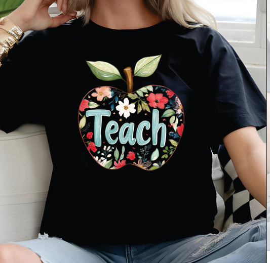 Teach floral apple