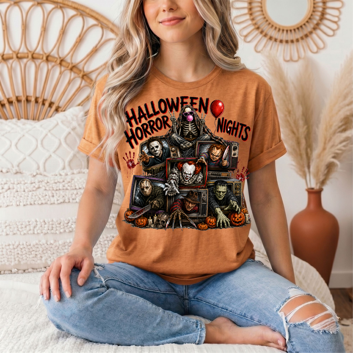 Halloween Horror Nights Vintage TV Graphic Tee