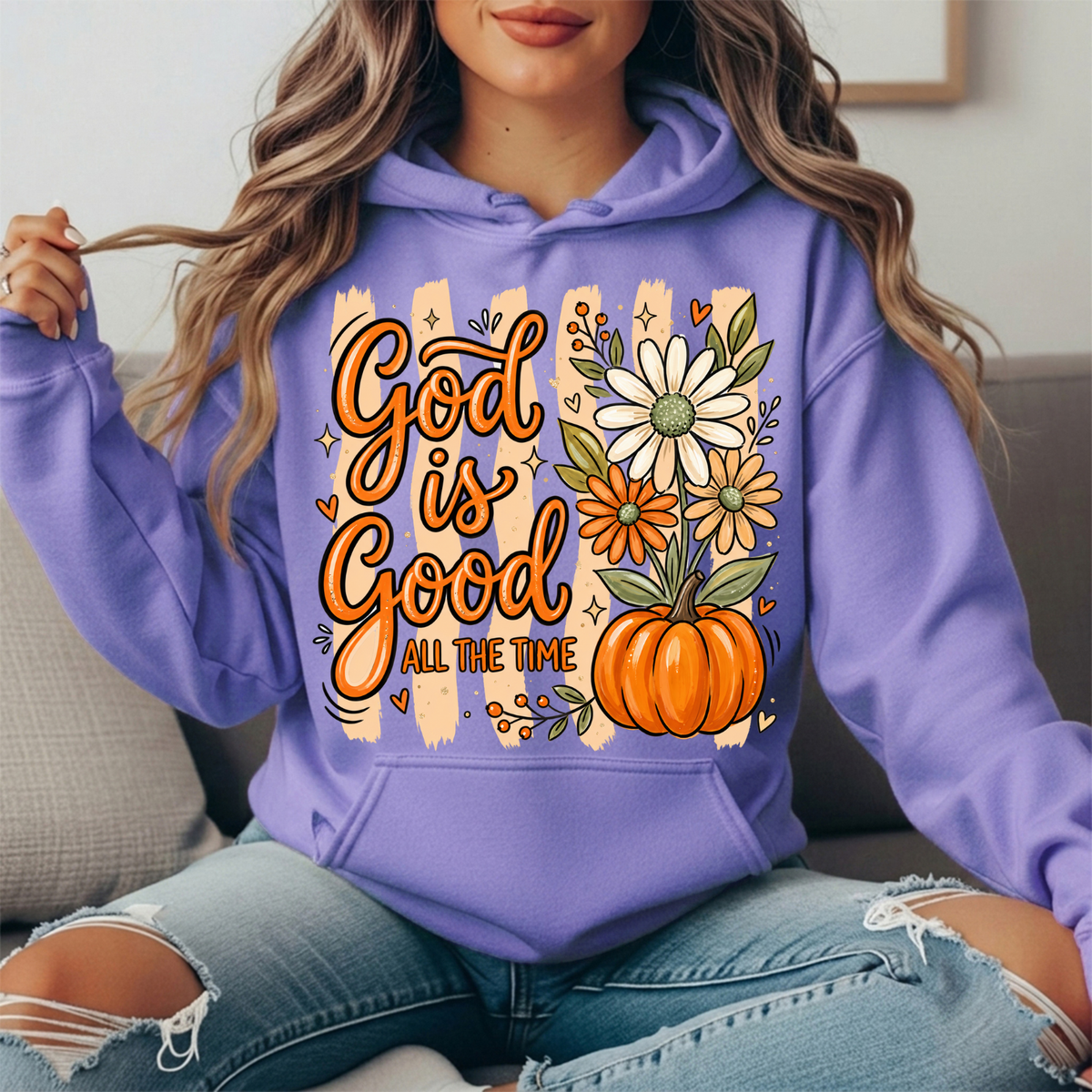 God Is Good Pumpkin Premium Hoodie Sweatshirt
