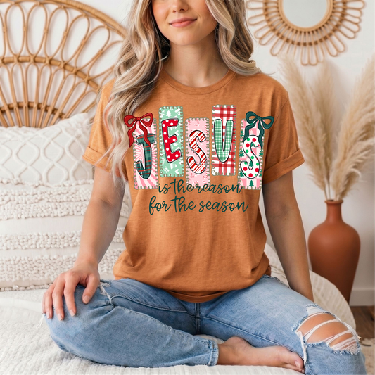 Jesus Is the Reason for the Season Christmas Graphic Tee