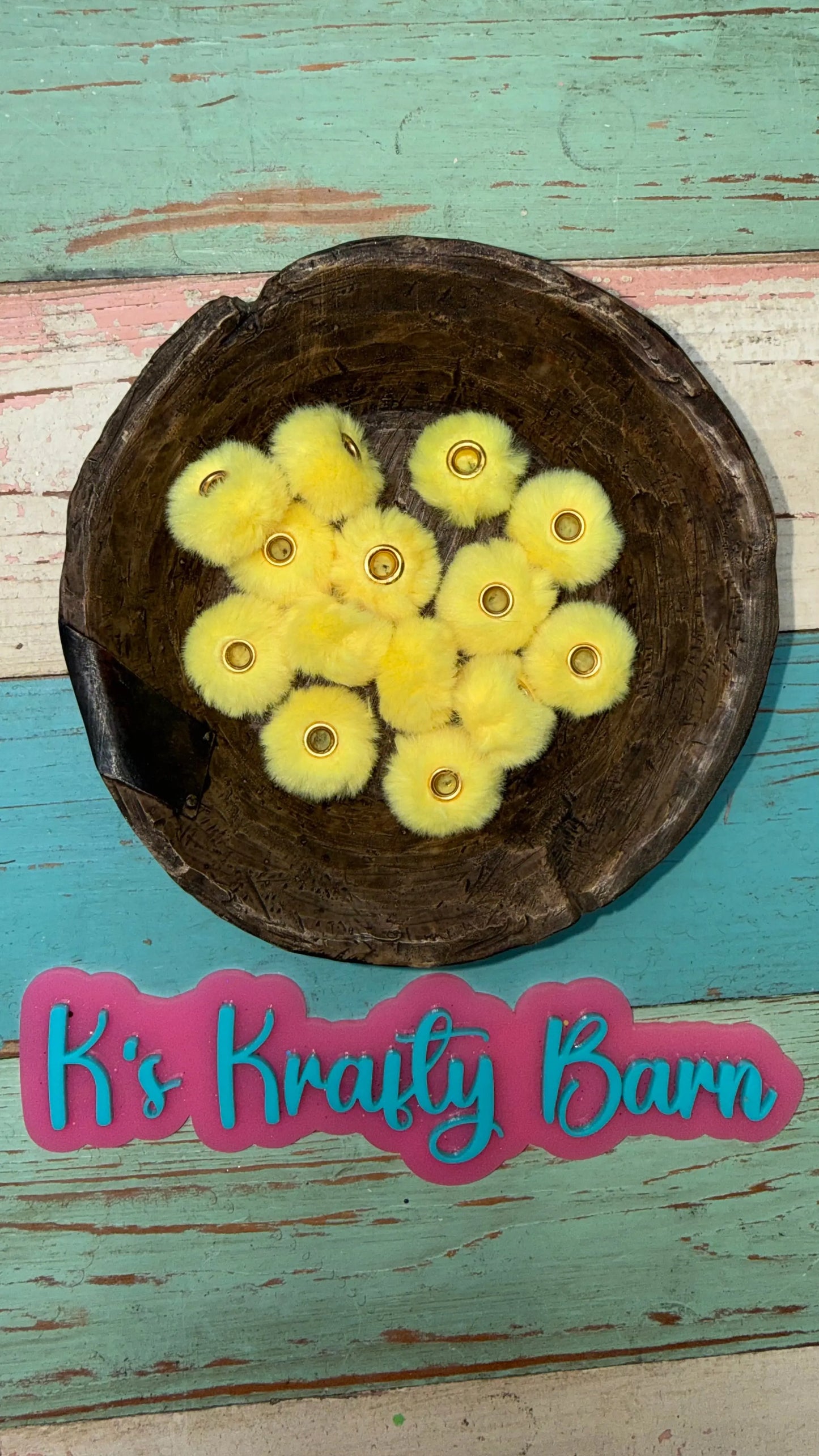 20mm Fluffy Spacers for beadable items-10 pack K's Krafty Barn