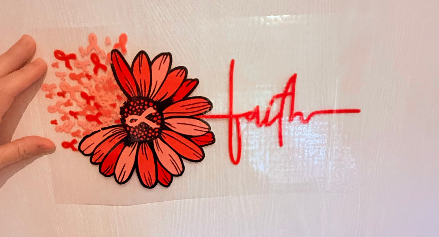 Faith breast cancer flower