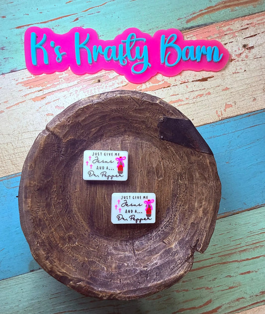 Silicone Focal Bead- Just give me Jesus and DP K's Krafty Barn