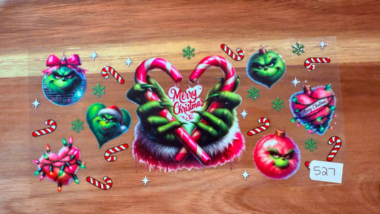 #527 Merry Christmas Candy Cane K's Krafty Barn