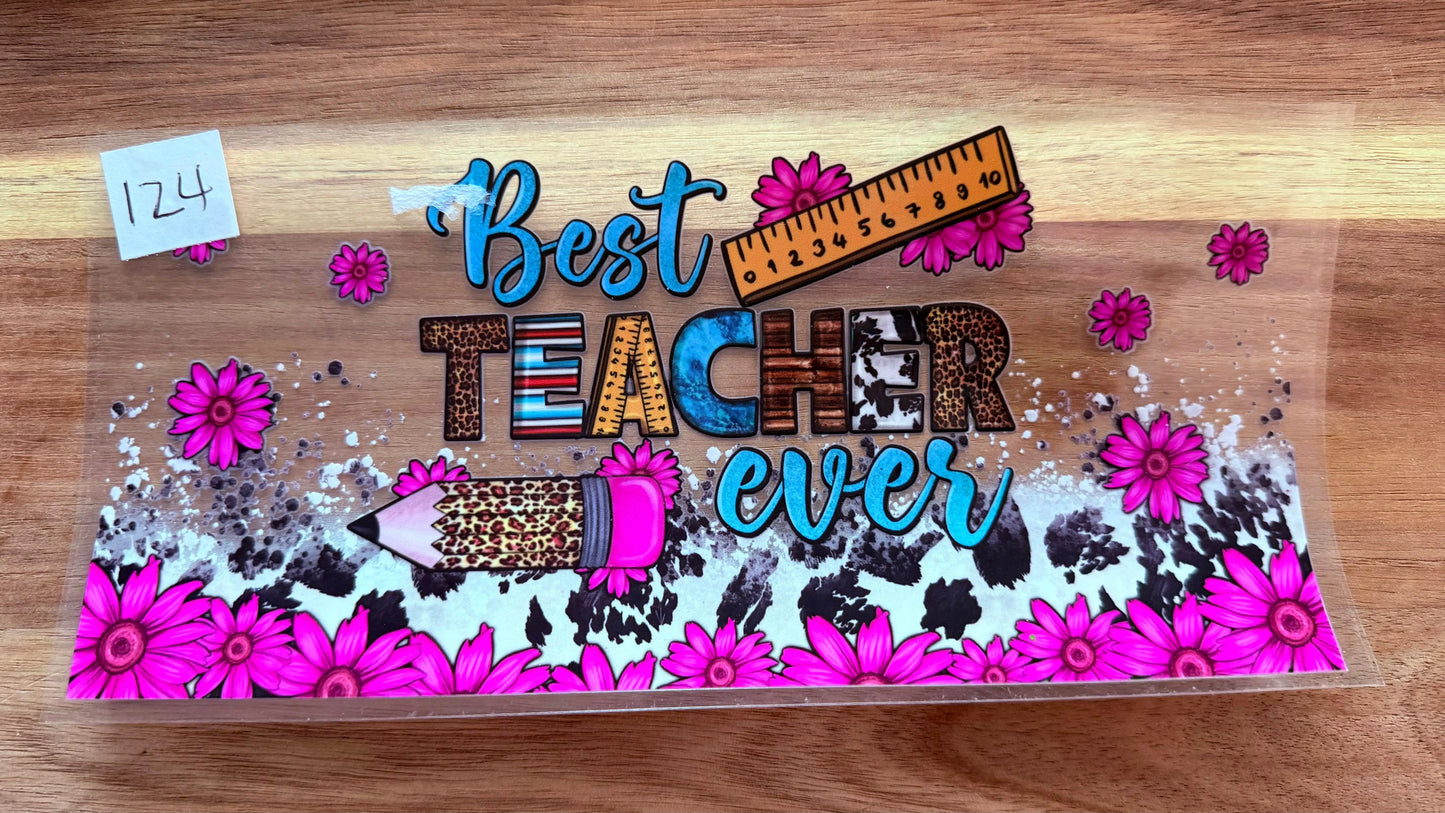#124 Best Teacher Ever K's Krafty Barn