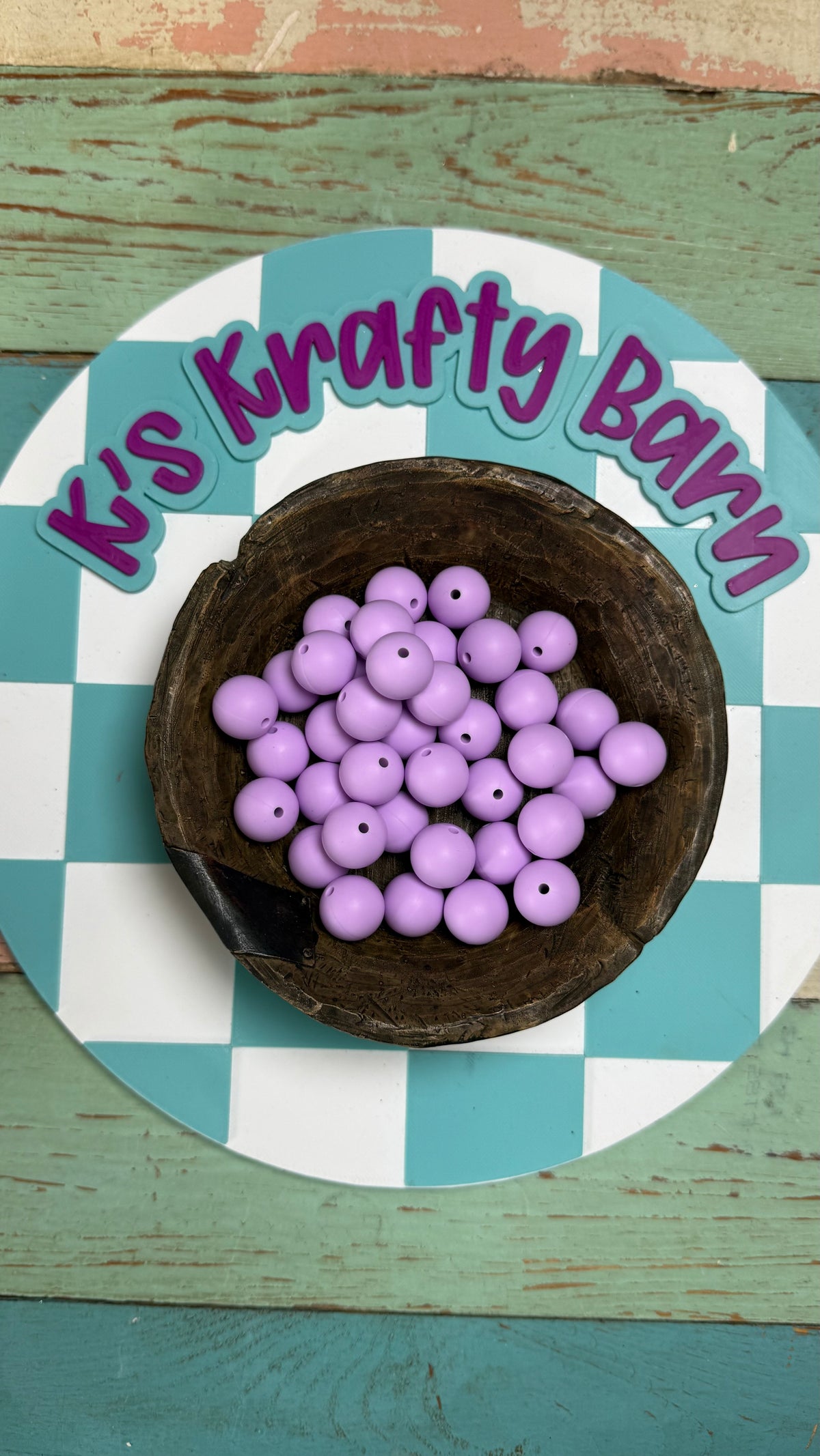 15mm Solid Silicone Beads- Pastel Lavender